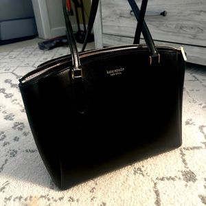 Kate Spade Black Leather Medium Tote
